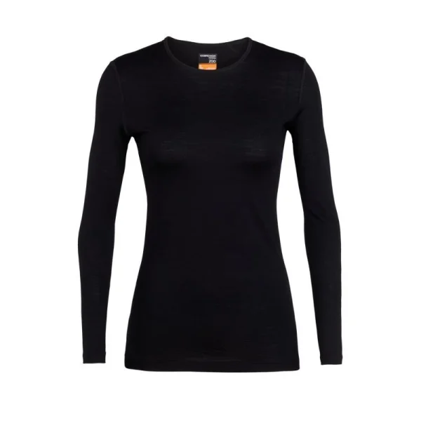 Meilleure affaire 👍 Icebreaker 200 Oasis Long Sleeve Crewe – Sous-vêtement mérinos femme I Hardloop 🤩 Satisfait ou Remboursé 1