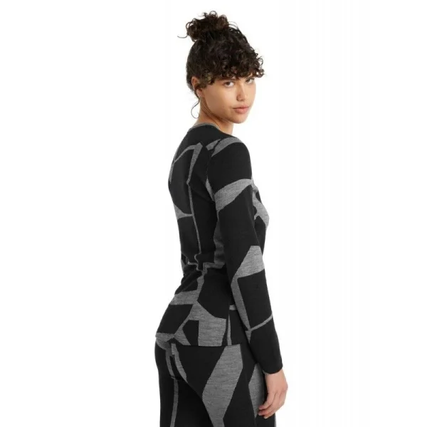 soldes magasin Promo 🎁 Icebreaker 250 Vertex LS Crewe Landscapes – Sous-vêtement mérinos femme I Hardloop ✔️ 3