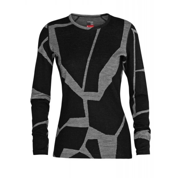 soldes magasin Promo 🎁 Icebreaker 250 Vertex LS Crewe Landscapes – Sous-vêtement mérinos femme I Hardloop ✔️ 10