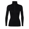 destockage Sortie 🌟 Icebreaker 260 Tech Long Sleeve Half Zip – Sous-vêtement mérinos femme I Hardloop 🎉 16