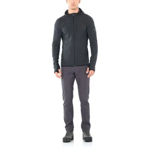 en solde Promo ❤️ Icebreaker Descender LS Zip Hood – Polaire en laine mérinos homme I Hardloop 🛒 10