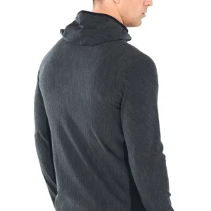 en solde Promo ❤️ Icebreaker Descender LS Zip Hood – Polaire en laine mérinos homme I Hardloop 🛒 18