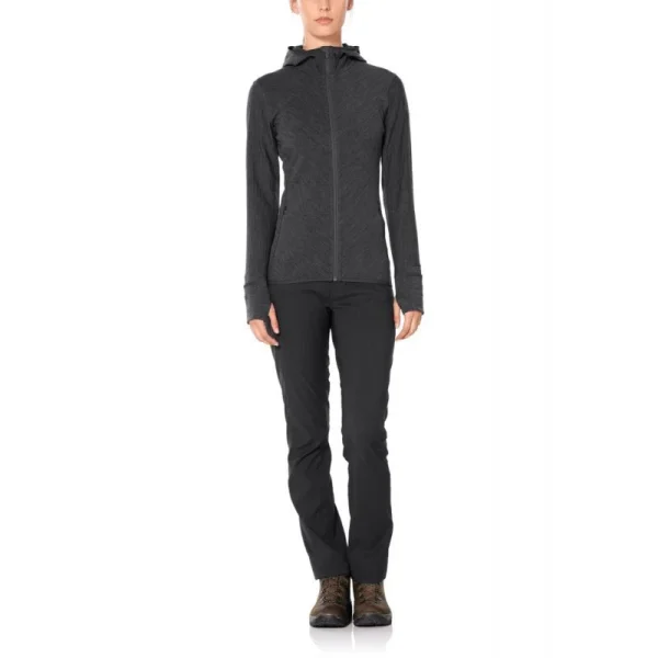Meilleure vente 🤩 Icebreaker Descender LS Zip Hood – Sweatshirt en laine mérinos femme I Hardloop 🛒 soldes officiel 3