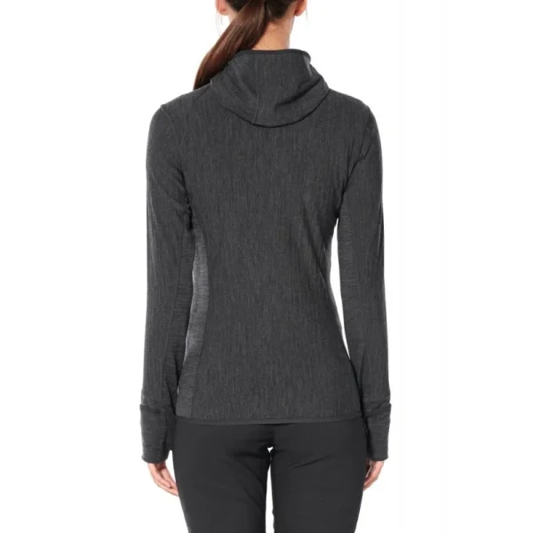 Meilleure vente 🤩 Icebreaker Descender LS Zip Hood – Sweatshirt en laine mérinos femme I Hardloop 🛒 soldes officiel 5
