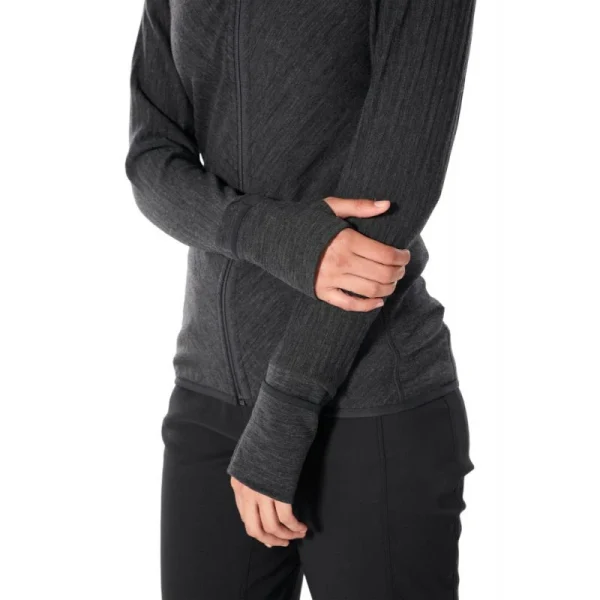 Meilleure vente 🤩 Icebreaker Descender LS Zip Hood – Sweatshirt en laine mérinos femme I Hardloop 🛒 soldes officiel 7