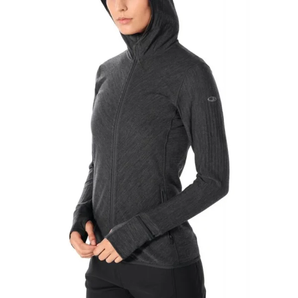 Meilleure vente 🤩 Icebreaker Descender LS Zip Hood – Sweatshirt en laine mérinos femme I Hardloop 🛒 soldes officiel 9