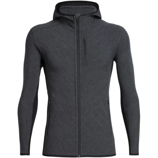 Bon marché 🔥 Icebreaker Mens Elemental LS Zip Hood – Polaire en laine mérinos homme I Hardloop ⌛ solde en ligne 1