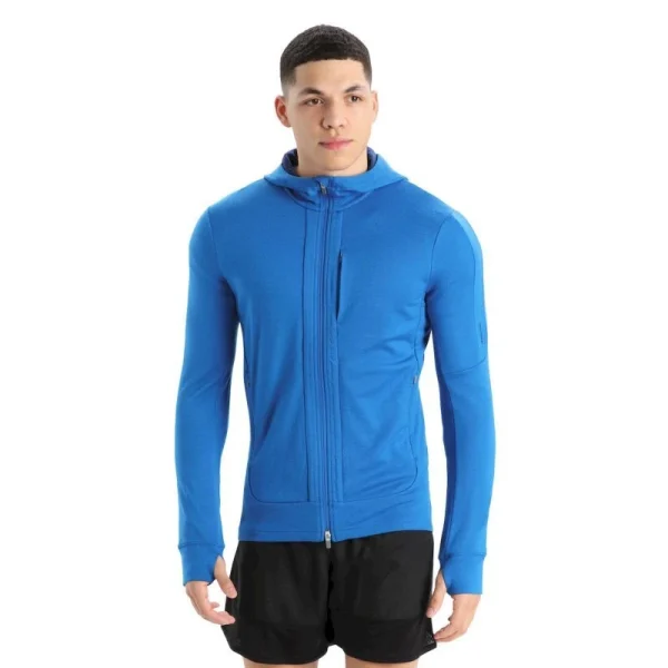 a Prix Discount Acheter 💯 Icebreaker Quantum III LS Zip Hood – Polaire en laine mérinos homme I Hardloop 🧨 13
