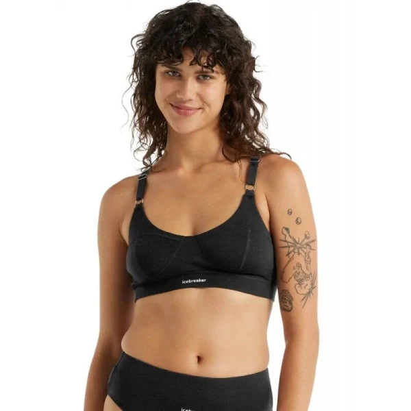 marque pas cher Promo 🎁 Icebreaker Queens Clasp Bra – Brassière de sport femme 🧨 1