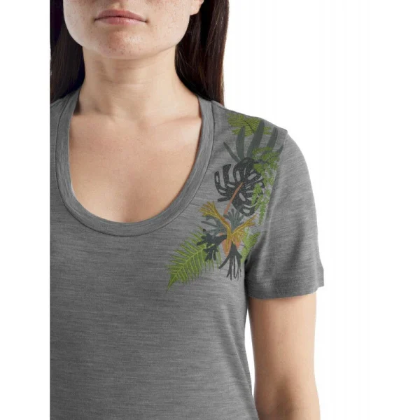Meilleur prix 😀 Icebreaker Tech Lite II SS Scoop Tee Fabulous Fer – T-shirt en laine mérinos femme I Hardloop 👍 qualité supérieure 5
