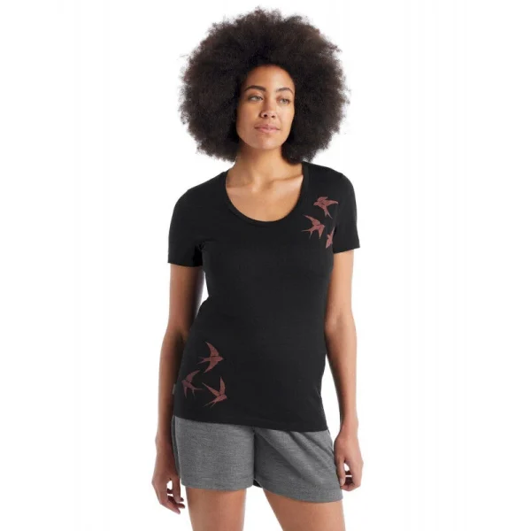 Meilleure affaire ⭐ Icebreaker Tech Lite II SS Scoop Tee Shapes – T-shirt en laine mérinos femme I Hardloop ⌛ mode 1