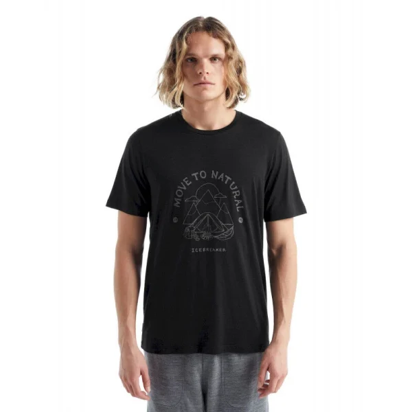 Nouvelle Collection Le moins cher ✨ Icebreaker Tech Lite II SS Tee Canopy Camper – T-shirt en laine mérinos homme I Hardloop 👍 1