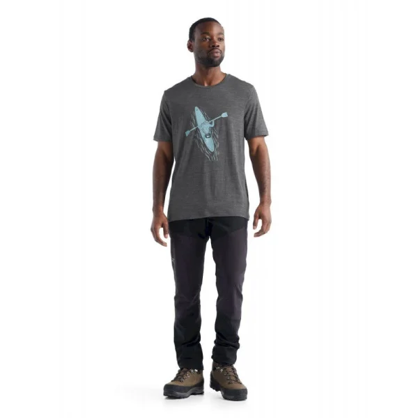 dernières Vente flash ⌛ Icebreaker Tech Lite II SS Tee Paddle Lines – T-shirt en laine mérinos homme I Hardloop ⌛ 4