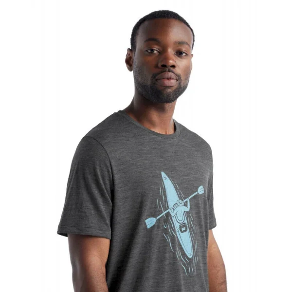 dernières Vente flash ⌛ Icebreaker Tech Lite II SS Tee Paddle Lines – T-shirt en laine mérinos homme I Hardloop ⌛ 5