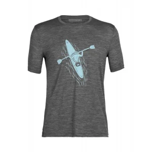 dernières Vente flash ⌛ Icebreaker Tech Lite II SS Tee Paddle Lines – T-shirt en laine mérinos homme I Hardloop ⌛ 21
