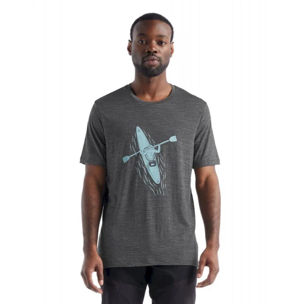 dernières Vente flash ⌛ Icebreaker Tech Lite II SS Tee Paddle Lines – T-shirt en laine mérinos homme I Hardloop ⌛ 1