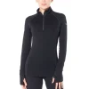 Sortie 🤩 Icebreaker Wmns 150 Zone LS Half Zip – Sous-vêtement mérinos femme I Hardloop 😉 Boutique 32