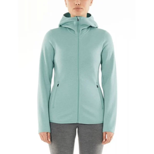 pas cher en ligne Meilleur prix 🧨 Icebreaker Wmns Elemental LS Zip Hood – Polaire en laine mérinos femme I Hardloop 😀 3
