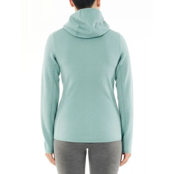 pas cher en ligne Meilleur prix 🧨 Icebreaker Wmns Elemental LS Zip Hood – Polaire en laine mérinos femme I Hardloop 😀 4
