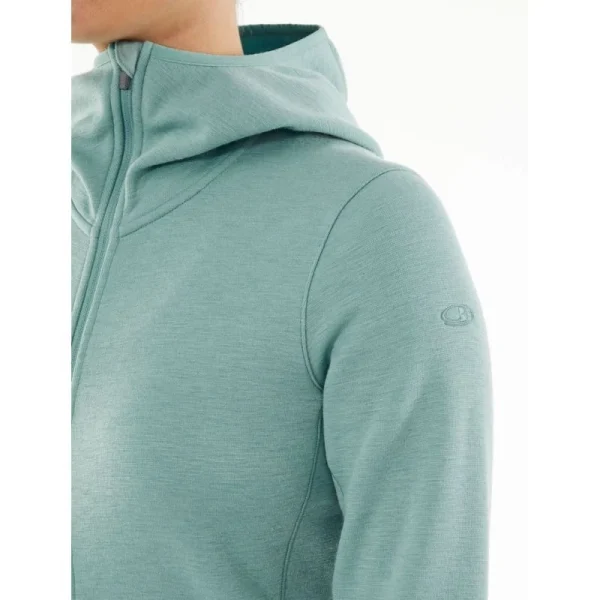 pas cher en ligne Meilleur prix 🧨 Icebreaker Wmns Elemental LS Zip Hood – Polaire en laine mérinos femme I Hardloop 😀 7