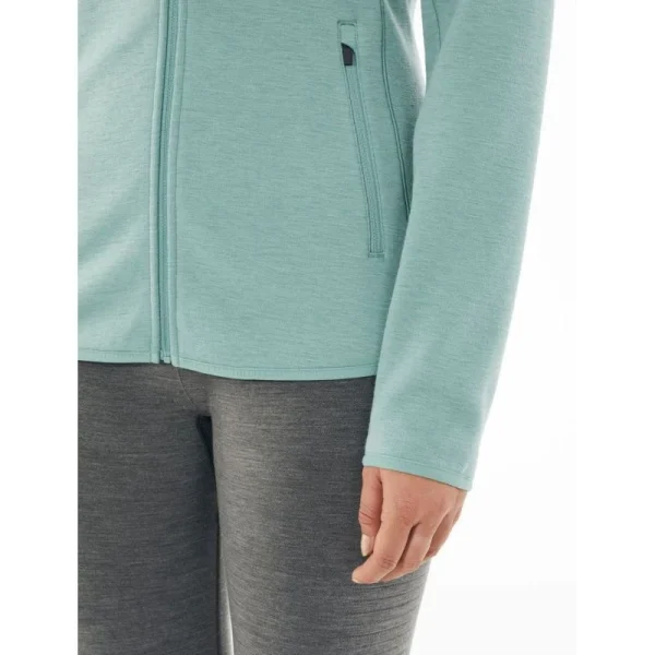 pas cher en ligne Meilleur prix 🧨 Icebreaker Wmns Elemental LS Zip Hood – Polaire en laine mérinos femme I Hardloop 😀 8