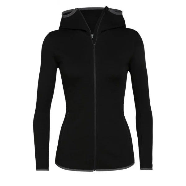 pas cher en ligne Meilleur prix 🧨 Icebreaker Wmns Elemental LS Zip Hood – Polaire en laine mérinos femme I Hardloop 😀 1