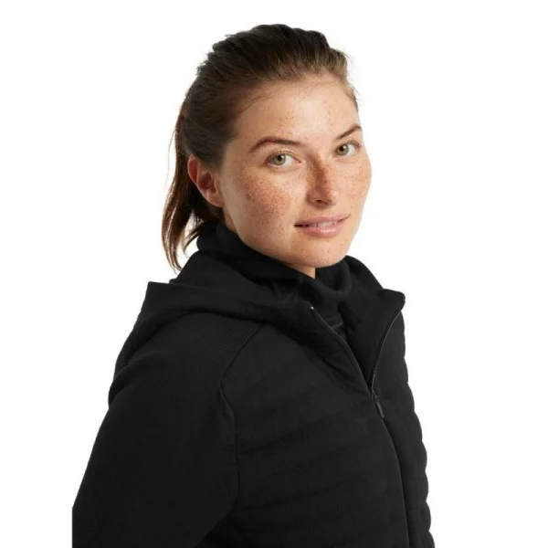 Vente flash 🌟 Icebreaker ZoneKnit Insulated LS Zip Hoodie – Polaire en laine mérinos femme I Hardloop 🥰 Authentic Original licence 5