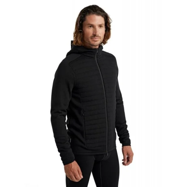 Meilleure vente 🔔 Icebreaker ZoneKnit Insulated LS Zip Hoodie – Polaire en laine mérinos homme I Hardloop ⭐ Service Clients Dédié 4